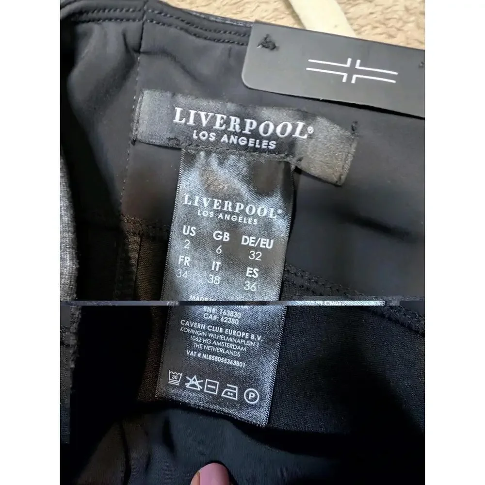 LIVERPOOL Skirt size 2‎ Grey Pencil Slim Fit Stretch Business